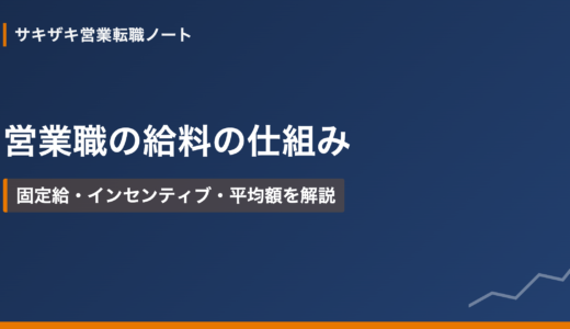 営業職の給料の仕組み｜固定給・インセンティブ・平均額を解説