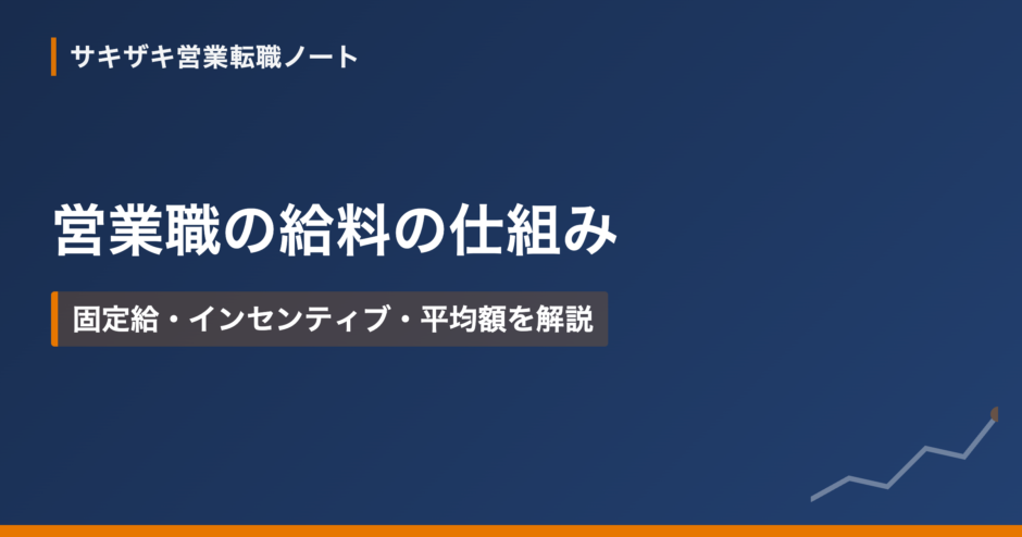 営業職の給料の仕組み｜固定給・インセンティブ・平均額を解説